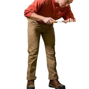 Carhartt Relaxed Fit Twill Utility Work Pant Khaki Tan Color Cargo Size 34 X 32